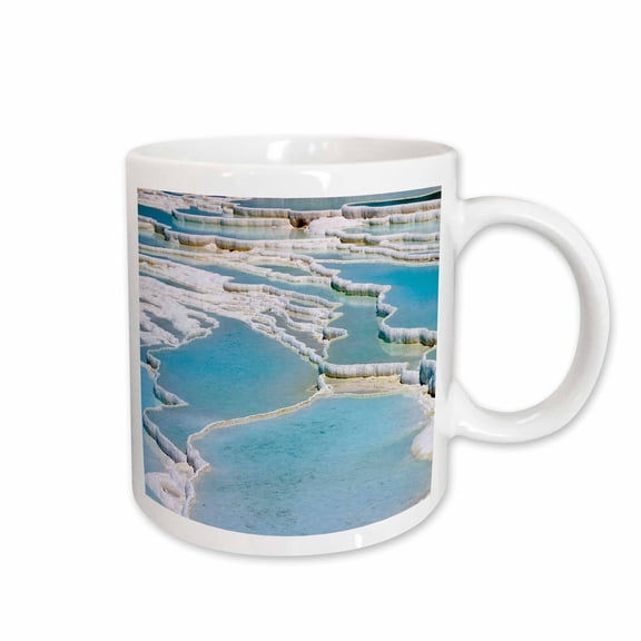 3drose, Travertine Rocks, Ponds, Pamukkale, Turkey-as37 Aka0382 - Ali Kabas, 11oz Mug