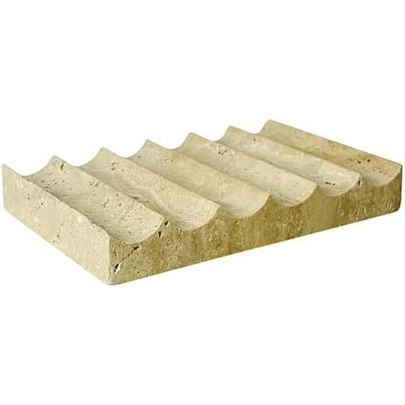 Travertine Soap Dish Tray, Marble Jewelry Ring Tray, Rectangle Marble Soap, Self Draining Soap Holder for Bathroom, Kitchen, Beige Travertine$$Home Decor, Kitchen, & Other