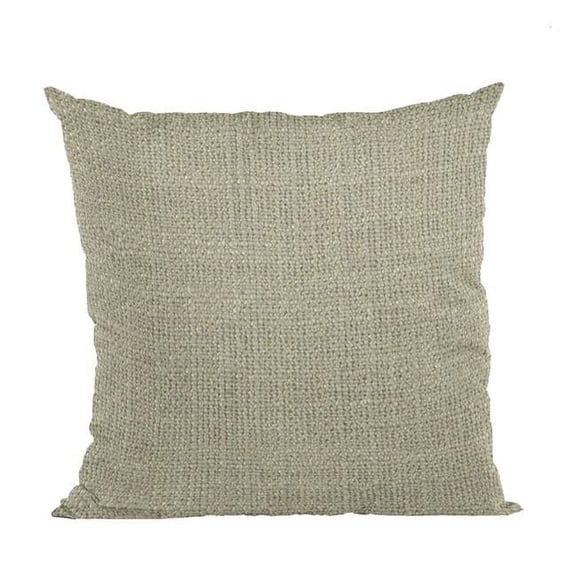 Travertine Wall Textured Solid with Open Weave Luxury Throw Pillow - 18 x 18 in.