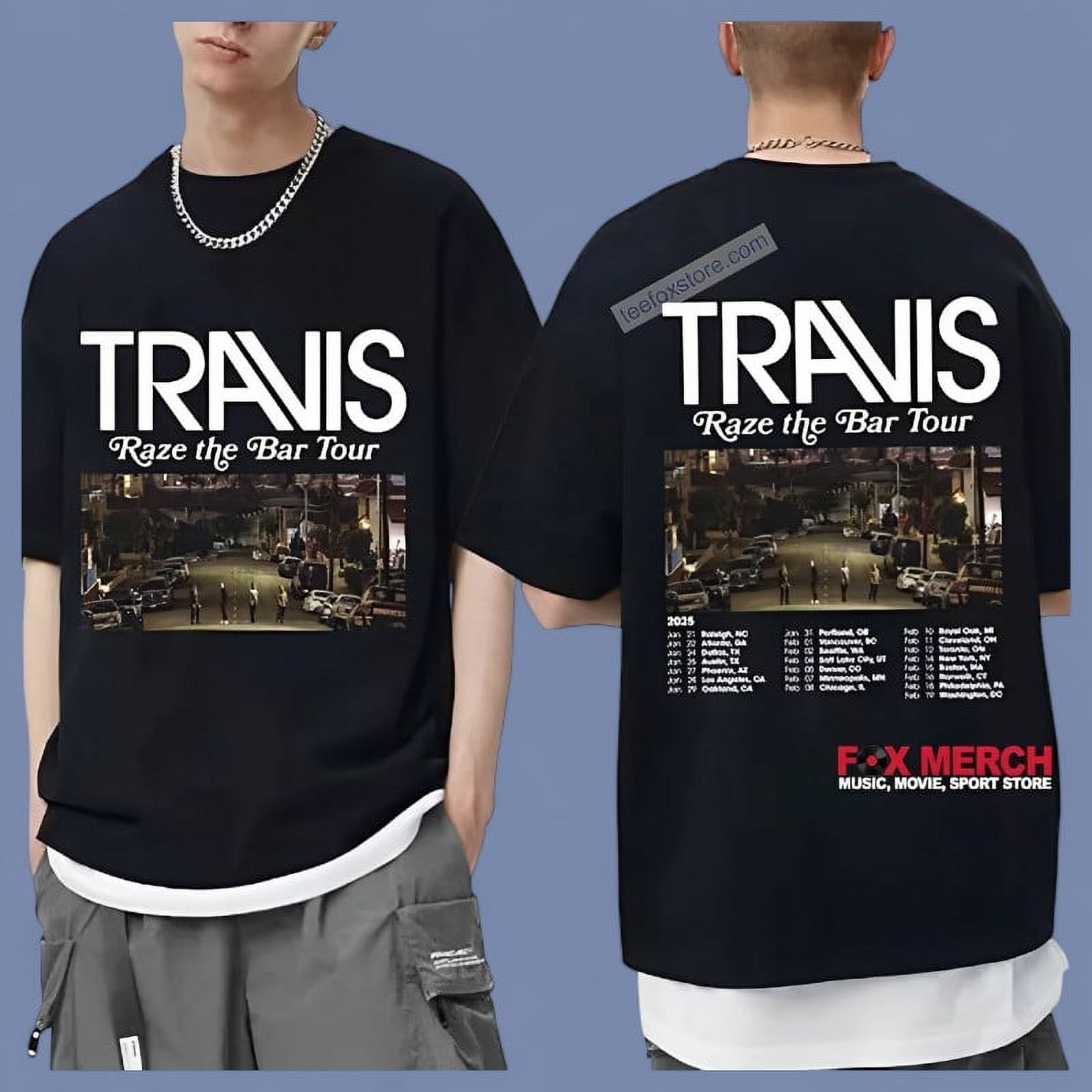 TraviS Raze The Bar Tour 2025 Two Sided Graphic TShirt