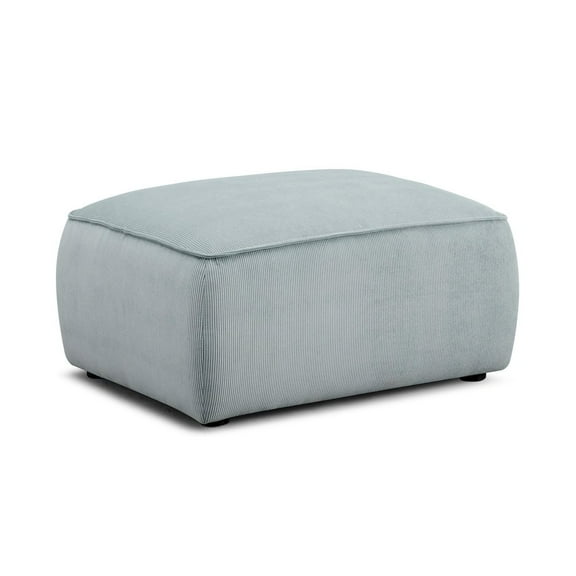 TOV Furniture Travie Sea Foam Performance Corduroy Velvet Ottoman