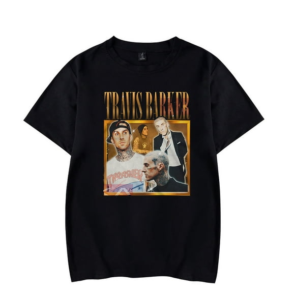 Travis Barker Merch T-shirts Merch Women Clothes Trend Casual Short Sleeve Top
