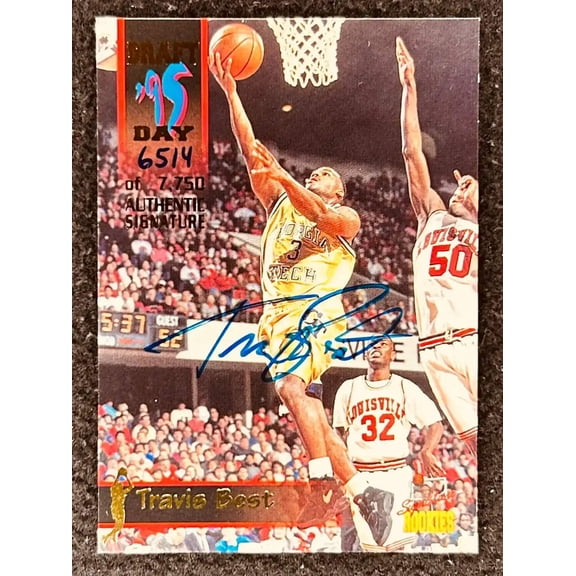 Travis Best certified autograph Georgia Tech 1995 Signature Rookies card