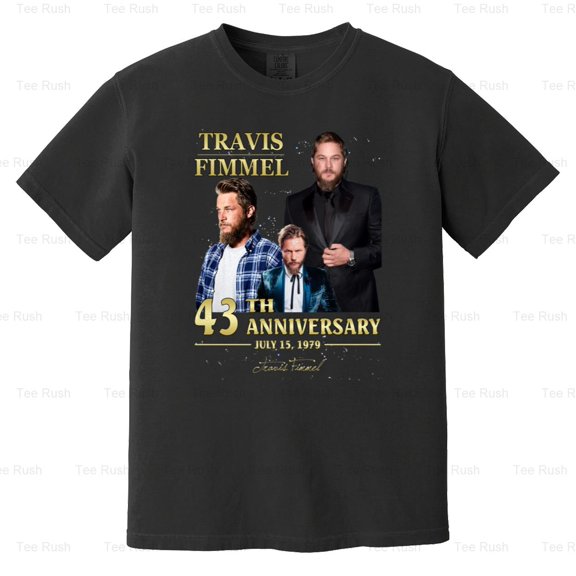 Travis Fimmel Australian Actor 45th Anniversary Vikings Ragnar Lothbrok, Comfort Color T-Shirt Unisex, up to 4XL