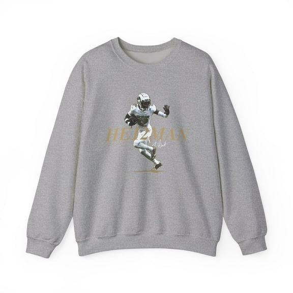 Travis Hunter #12 Football Cartoon Unisex Heavy Crewneck Sweatshirt-KFTH001-S18-Sport Grey-S