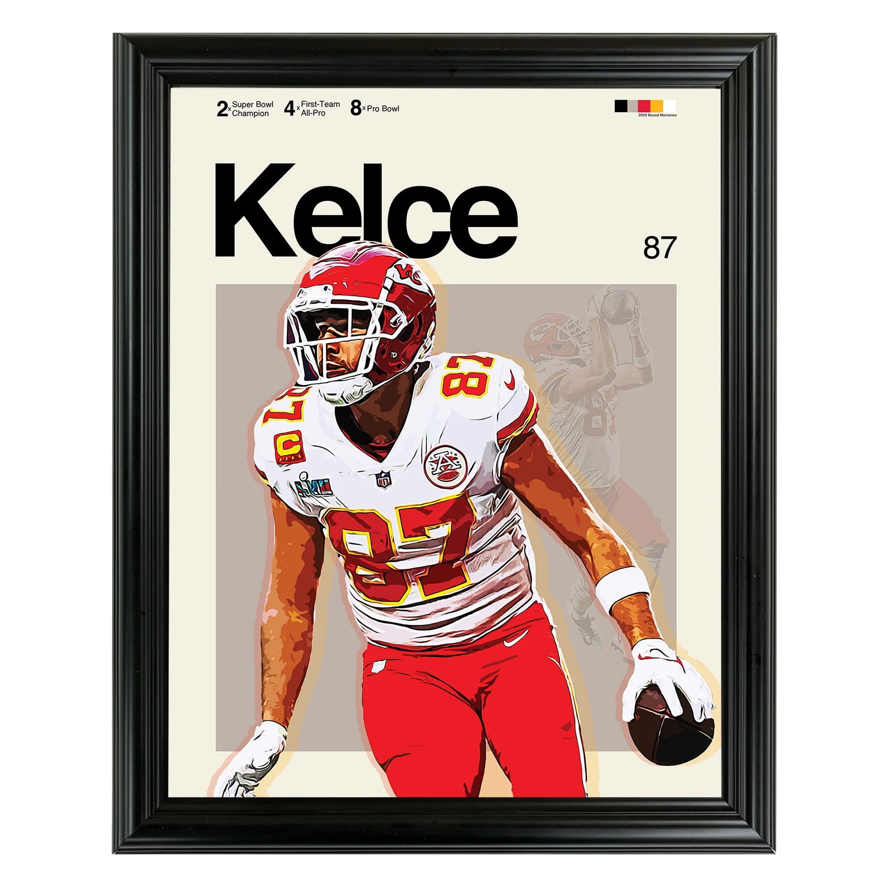 Travis Kelce Kansas City Chiefs SB LVII Framed Sports Art Photo by