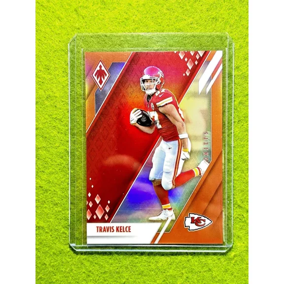 Travis Kelce ORANGE PRIZM #/99 CARD JERSEY #87 KC CHIEFS SP 2021 Panini Phoenix