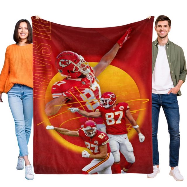 Travis Kelce Throw Blanket Gifts for Fans Girls And Boys Women And