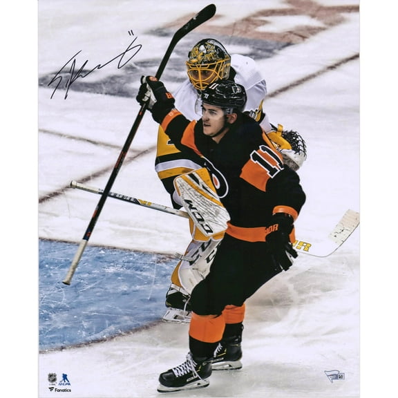 Travis Konecny Philadelphia Flyers Autographed 16" x 20" Goal Celebration Photograph - Fanatics Authentic Certified