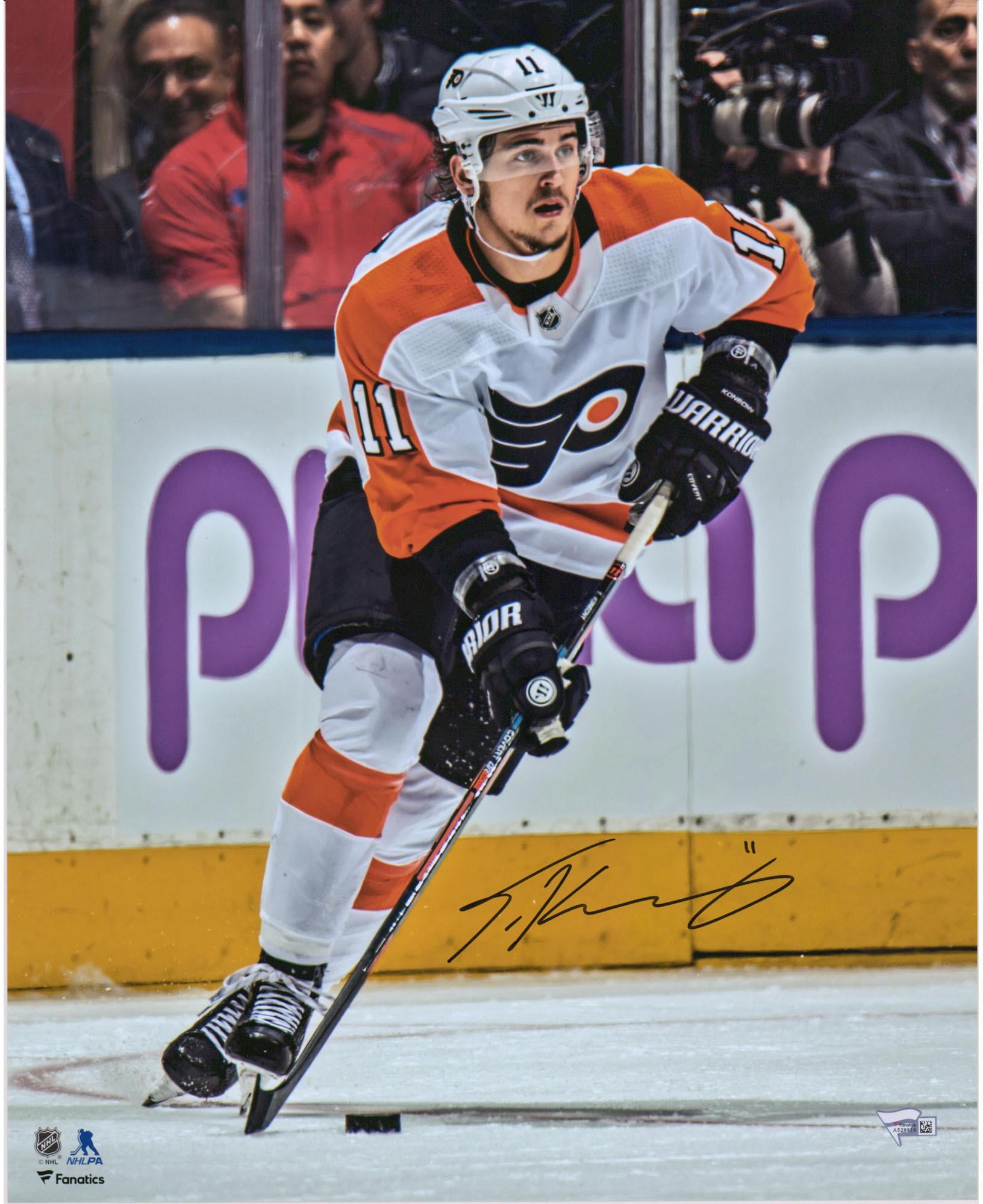 Travis Konecny Philadelphia Flyers Autographed 16 x 20 Vertical White Jersey Skating Photograph Fanatics Authentic Certified Walmart