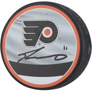 Travis Konecny Philadelphia Flyers Autographed 2022-23 Reverse Retro Hockey Puck - Fanatics Authentic Certified