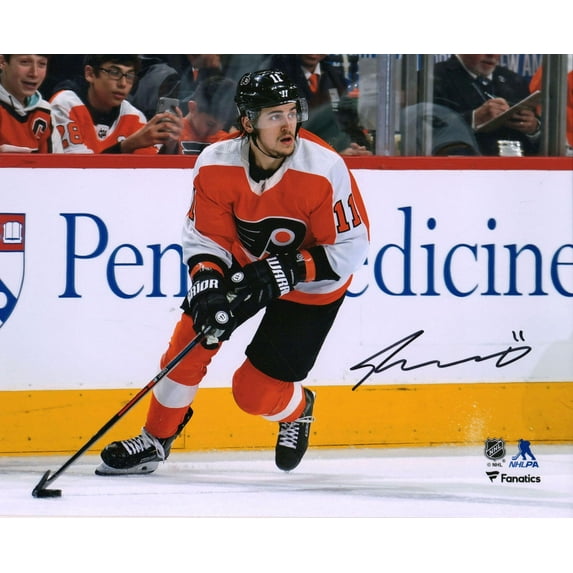 Travis Konecny Philadelphia Flyers Autographed 8" x 10" Orange Jersey Skating Photograph - Fanatics Authentic Certified