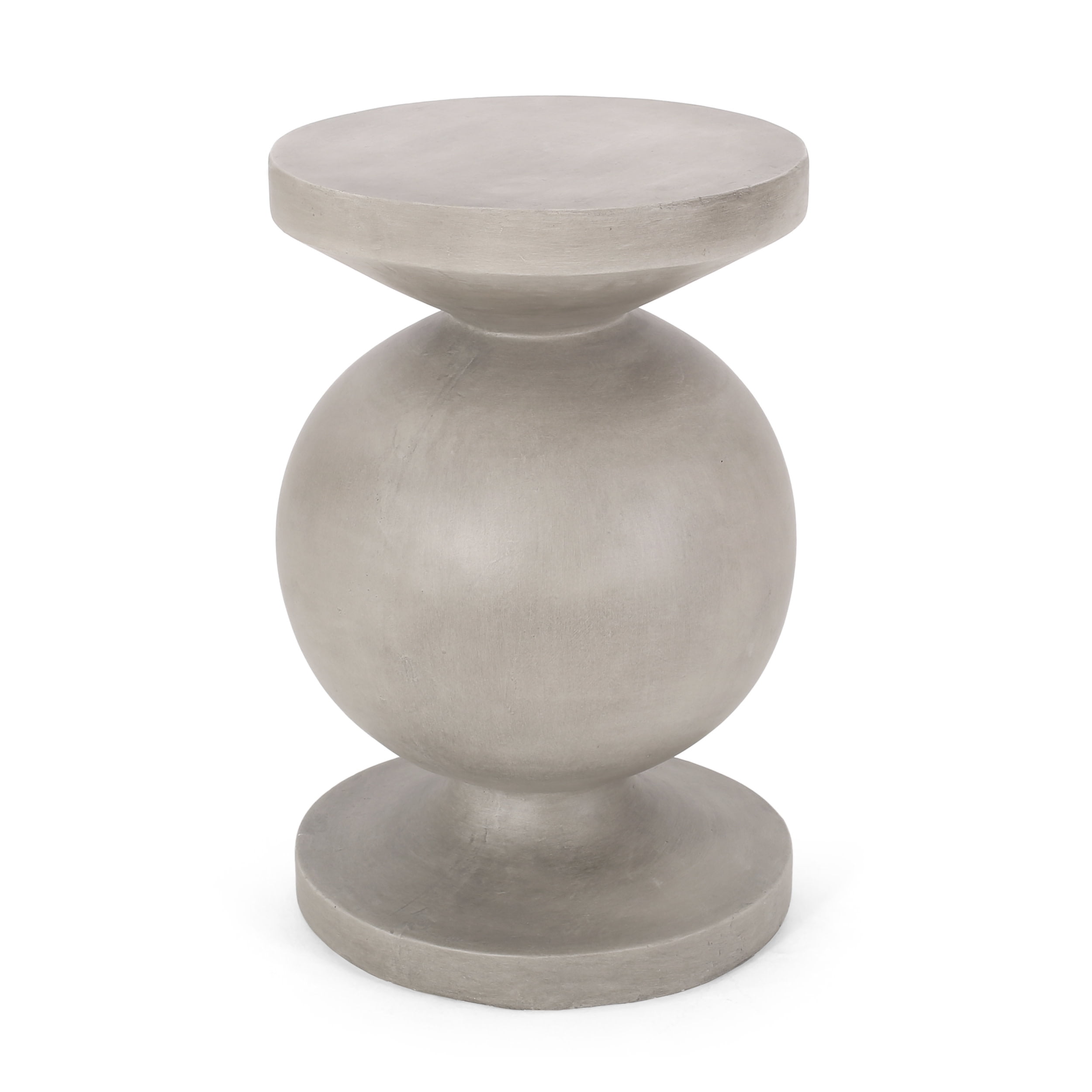 Travis Lightweight Concrete Outdoor Side Table, Concrete Finish