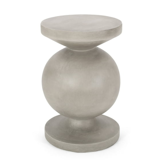Travis Lightweight Concrete Outdoor Side Table, Concrete Finish