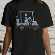SOMIMOSA Travis Mathew T Shirt Mens S Black Golf Cart Graphic Print Short Sleeve