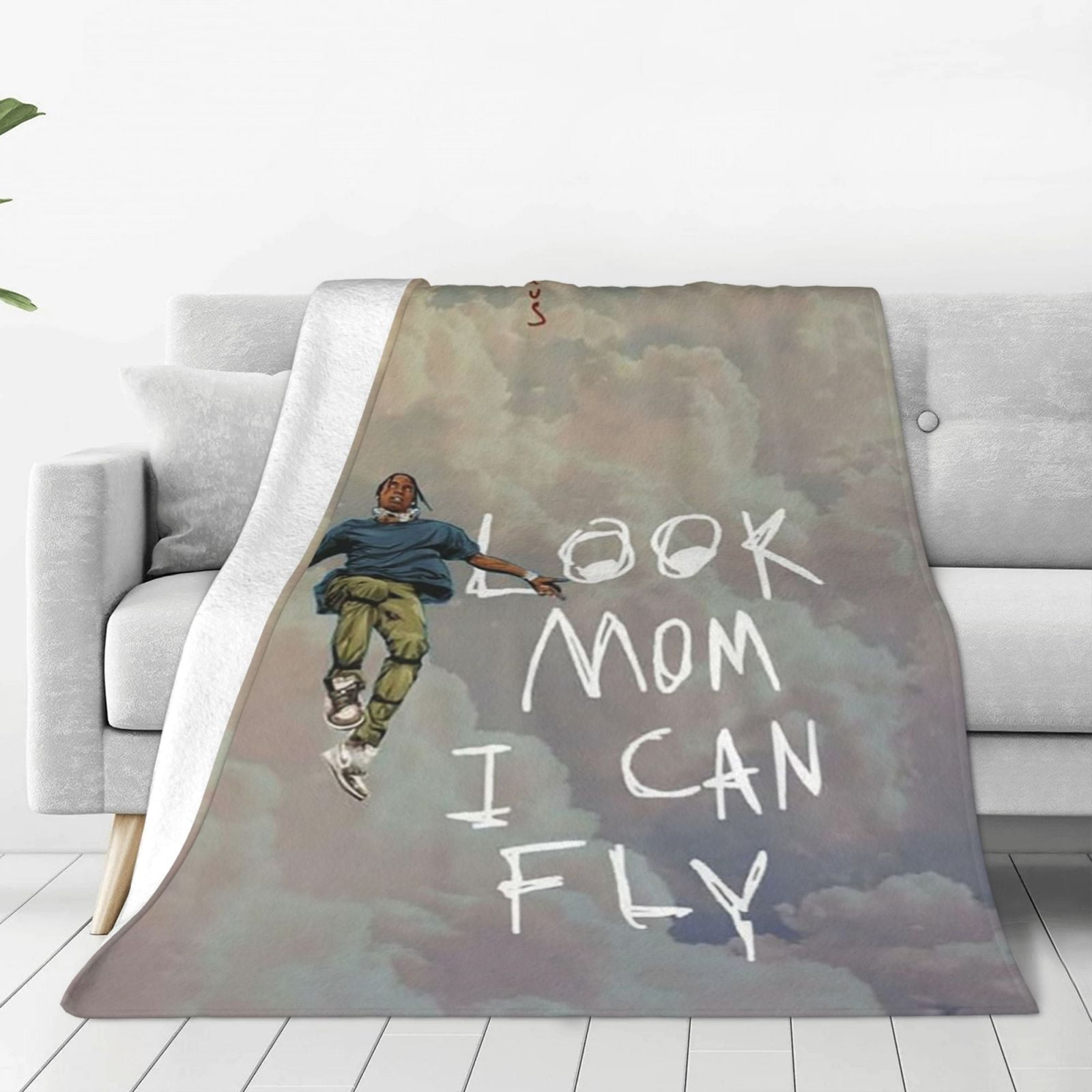 Travis Rapper Scott Astroworld Plush Throw Blanket For Couch Super Soft ...