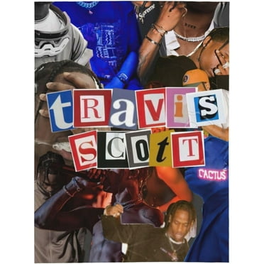 Travis Rapper Scott Flannel Blanket Air Conditioning Blanket Nap Blanket Sofa Throw Blanket Throw Blankets 40"X30"