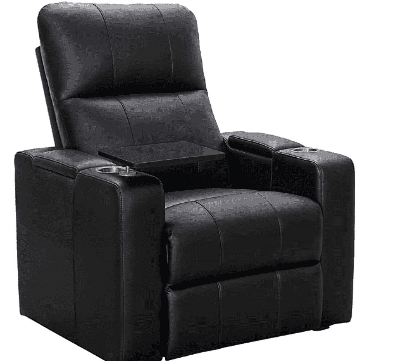 Travis SHF1939GRY Power Theater Recliner with Table