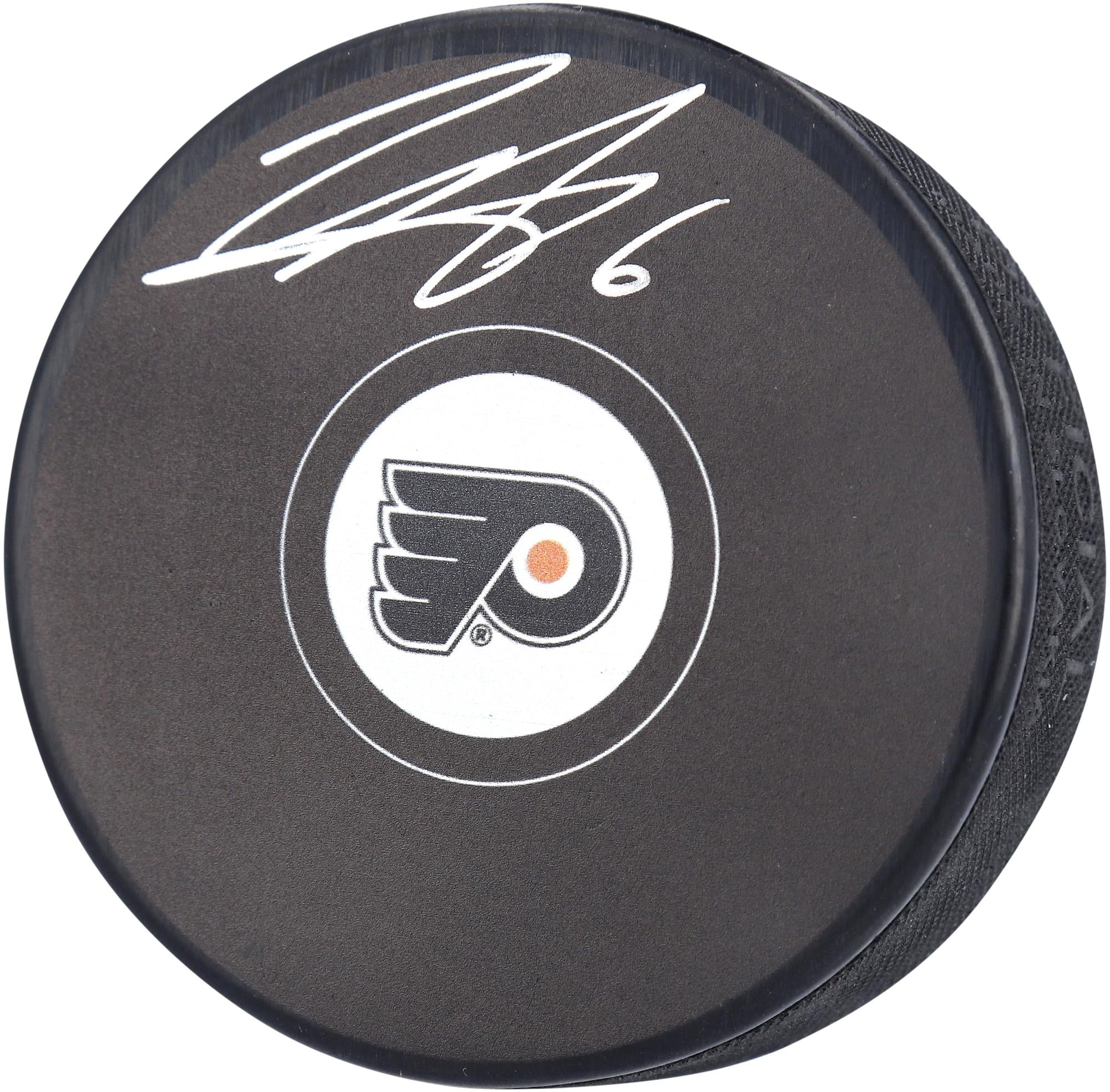 Travis Sanheim Philadelphia Flyers Autographed Hockey Puck - Fanatics Authentic Certified