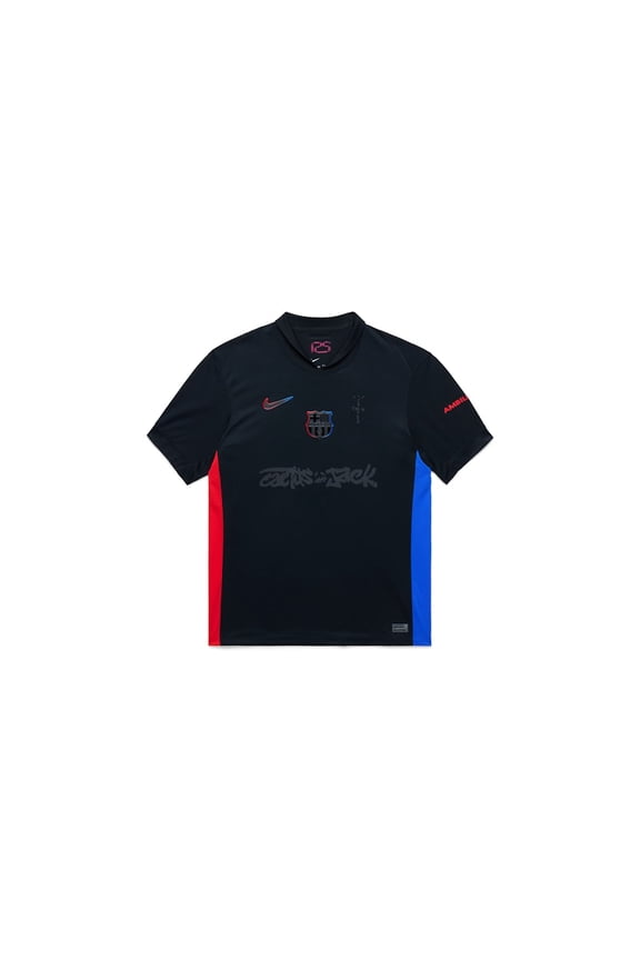 Men's x FC Barcelona 2024/25 Match Away Cactus Jack Jersey Black, from StockX