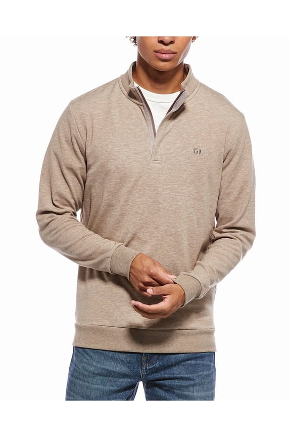mens  Cloud 1/4-Zip Pullover, l, Brown