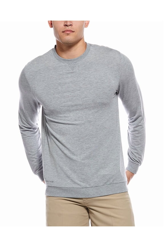 mens Amenities Crewneck Sweatshirt, s, Gray