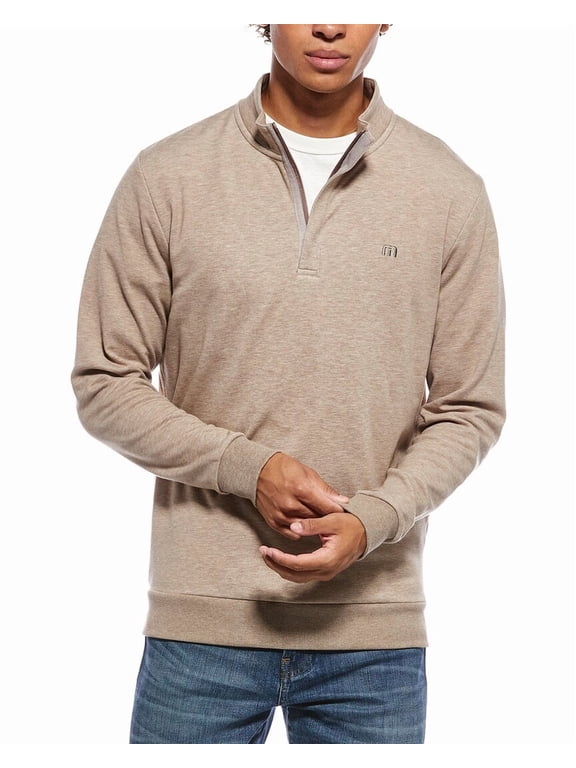 mens Cloud 1/4-Zip Pullover, s, Brown