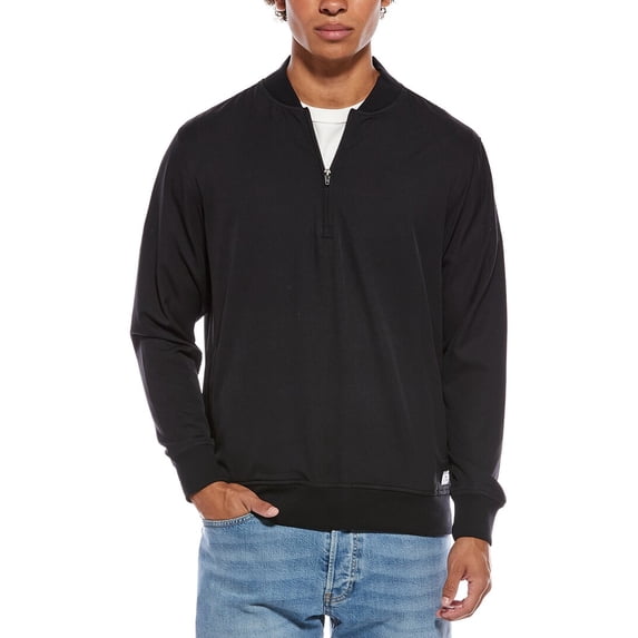 TravisMathew mens Highway Men 1/4 Zip Pullover, 2XL, Black