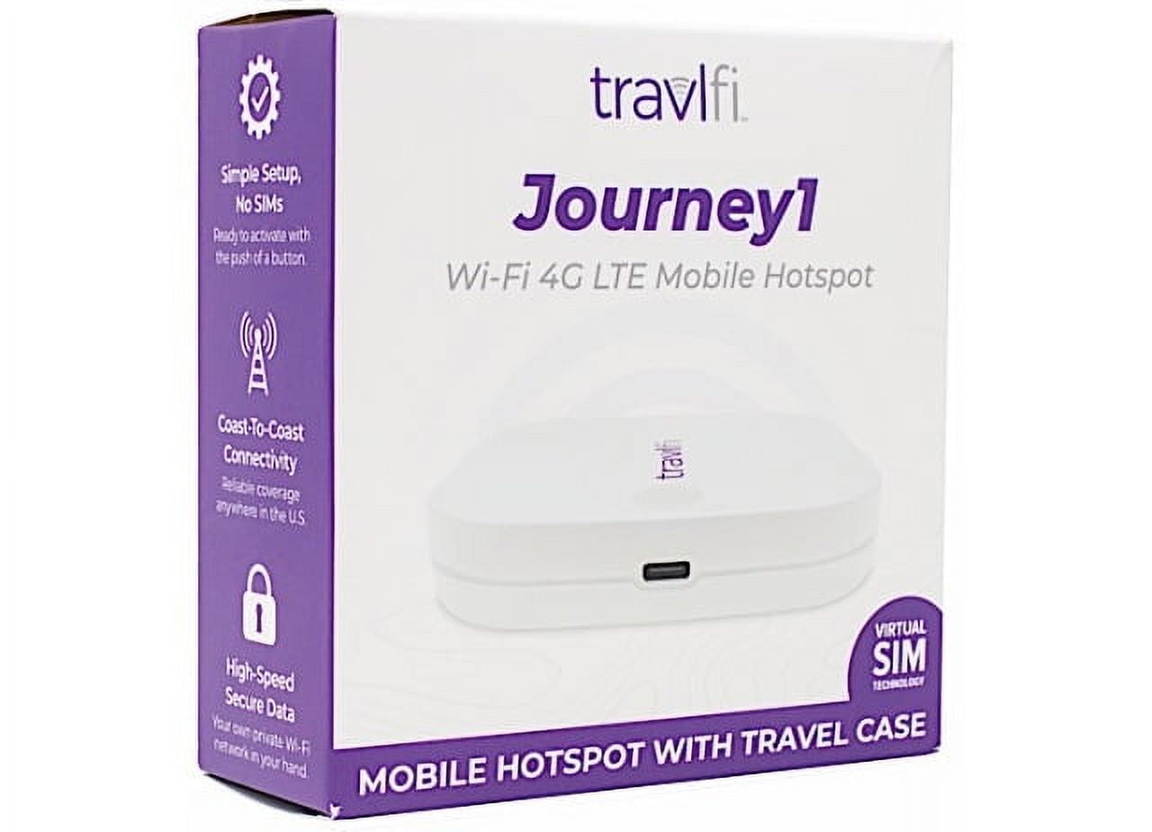 Travlfi Journey1 Prepaid Internet Wireless Personal Hotspot, LTE WiFi