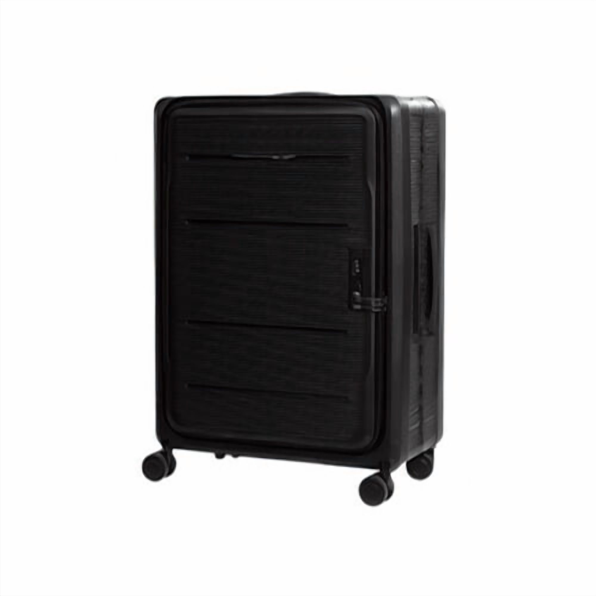 Travlr's Bubble  Collapsible / Foldable  100% PP hardside  lightweight 24" checkin  luggage  with TSA Lock and Mute Omnidirectional Spinner Wheels. - Black