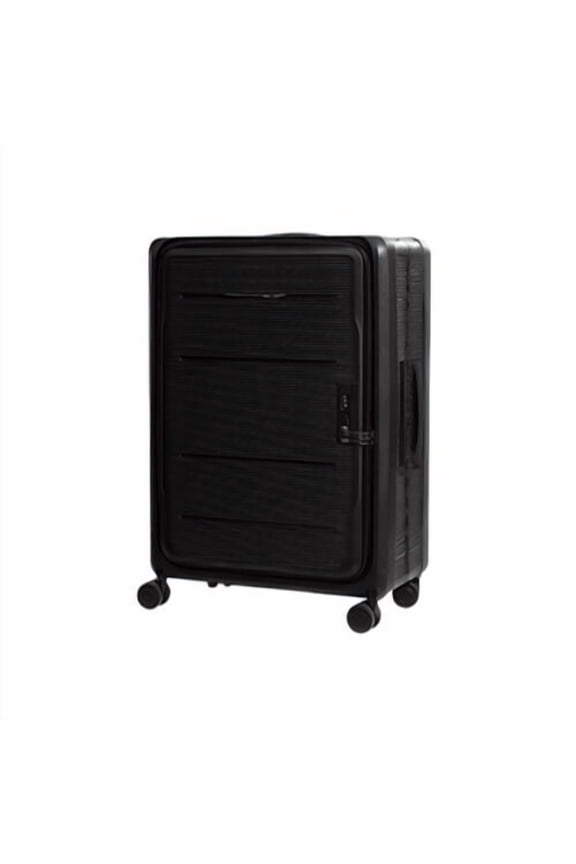 Travlr's Bubble  Collapsible / Foldable  100% PP hardside  lightweight 24" checkin  luggage  with TSA Lock and Mute Omnidirectional Spinner Wheels. - Black