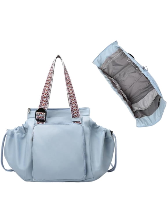 Travoe Convertible 3-In-1 Tote Bag, Lightweight Water Repellent Nylon Work And Travel Handbag With 16 Storage Compartments