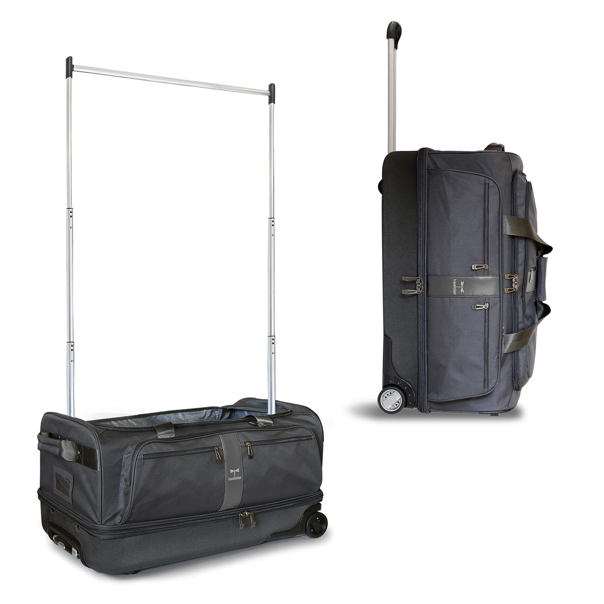 Travolution Unisex 28" Collapsible Travel Duffel Bag, Black