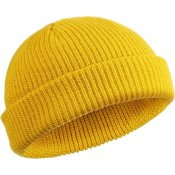 Trawler Beanie Watch Hat Roll-up Edge Skullcap Fisherman Beanie for Women Men