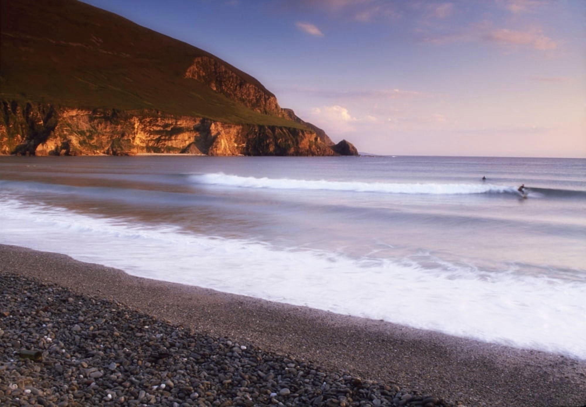 Trawmore Bay Achill Island County Mayo Ireland Canvas Art - The Irish Image Collection Design Pics (18 x 12)