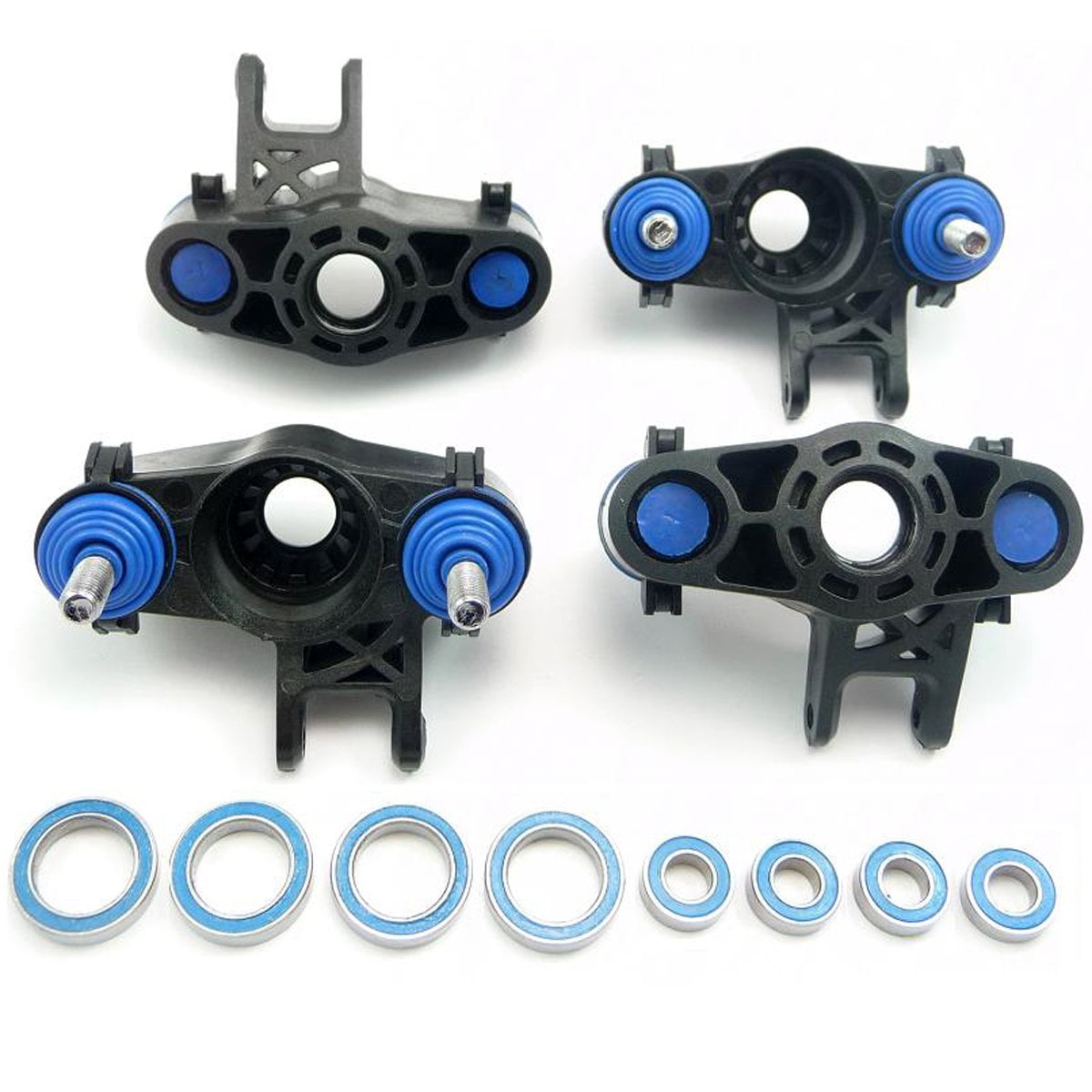 Traxxas 1/10 ERevo Brushless FRONT & REAR AXLE CARRIERS, PIVOT BALLS & BEARINGS