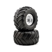 Traxxas 3663 - Terra Groove Dual Profile Tires, Satin Chrome Wheels, Rear 2