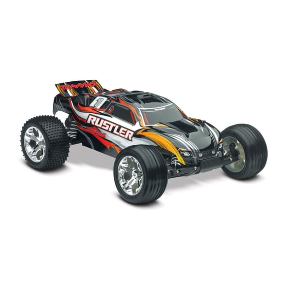 Traxxas 37054-1-blk Rustler 1/10 Stadium Truck Black RTR 37054-1 TRA37054-1-blk