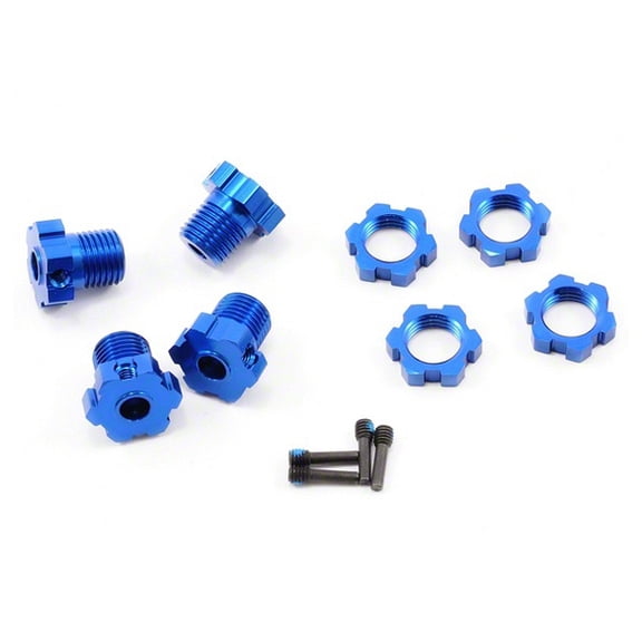 Traxxas 5353X Blue Wheel Hubs & Nuts 17mm (4) TRA5353X