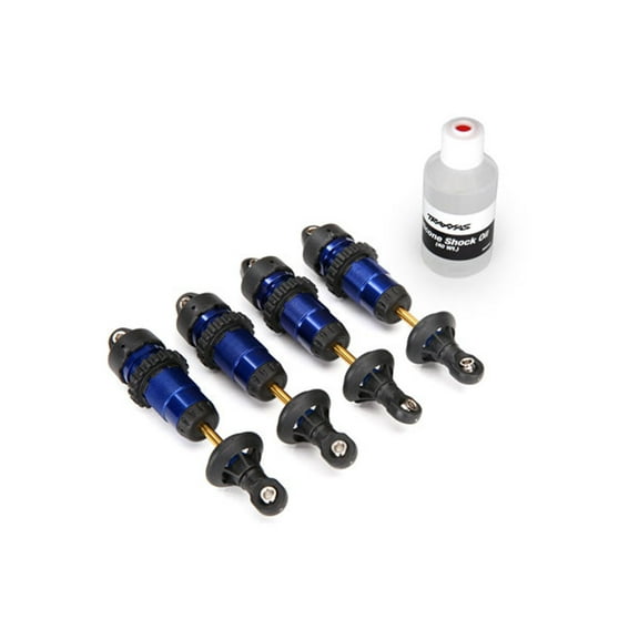 Traxxas 5460A Assembled Anodized Aluminum GTR Shock Set without Springs, 4 Piece