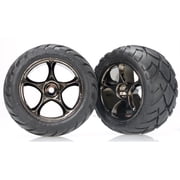 Traxxas Tracer Blk Chrome Whls w/ Anaconda Tires2,RBVXL