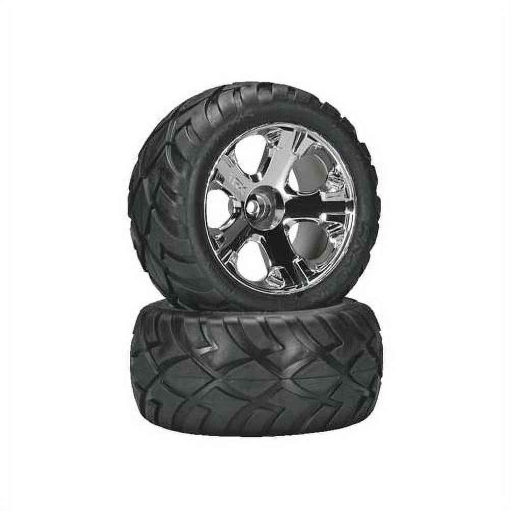 Traxxas 3772 All-Star 2.8 Chrome Rear Wheels Pair - Replacement RC Car Wheels For Traxxas Models