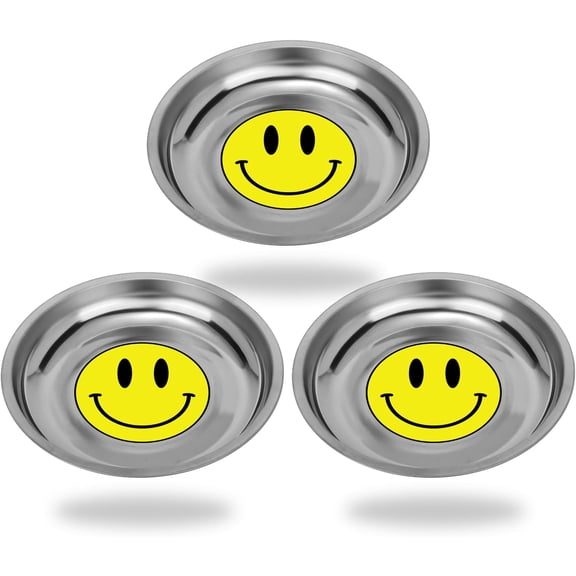 Tray 3 Pack, 6" Round   Bowl, Stainless Steel,for Screw Socket Pin Tools Nuts  Ferruginous Metal Accessories