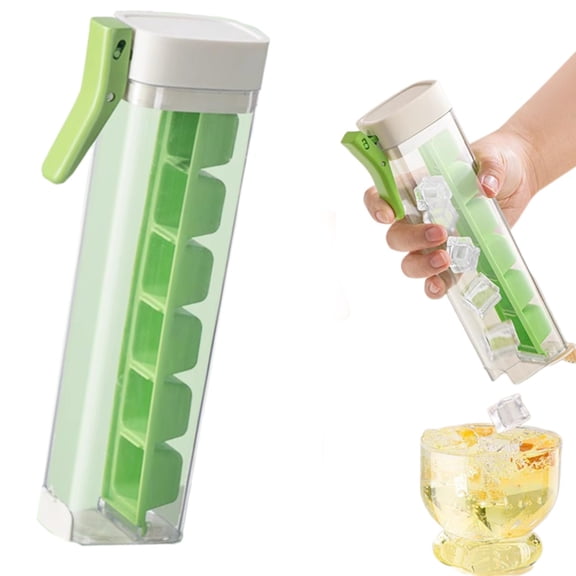 Tray 6-Cavity Food Grade -Hand Button Lattice Mould for Ice Drink Juice, 8.26×3.14×1.7inch, Green