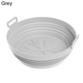 thumbnail image 1 of Tray Cooking Home Pizza Plate Roasting Basket Baking Pan Silicone Pot Multifunction Air Fryer Silicone Pan Foldable GREY, 1 of 8