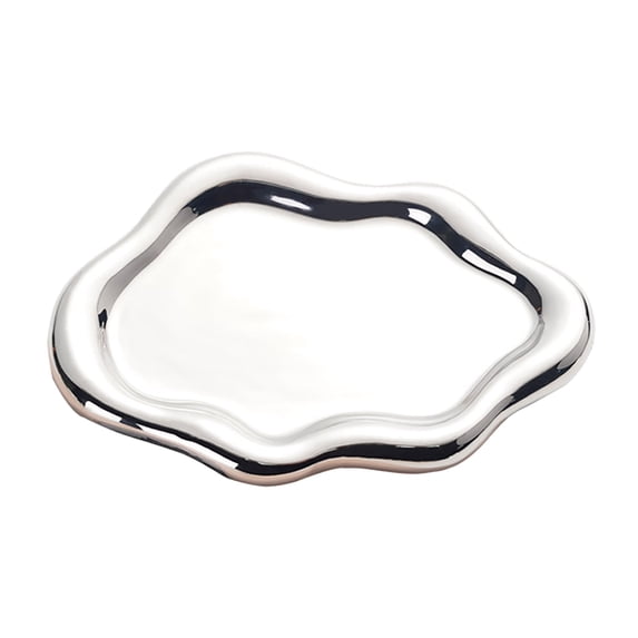 Tray Decoration Elegant Irregular Cloud Shaped Ceramic Jewelry Tray for Keys Rings Home and Seasonal