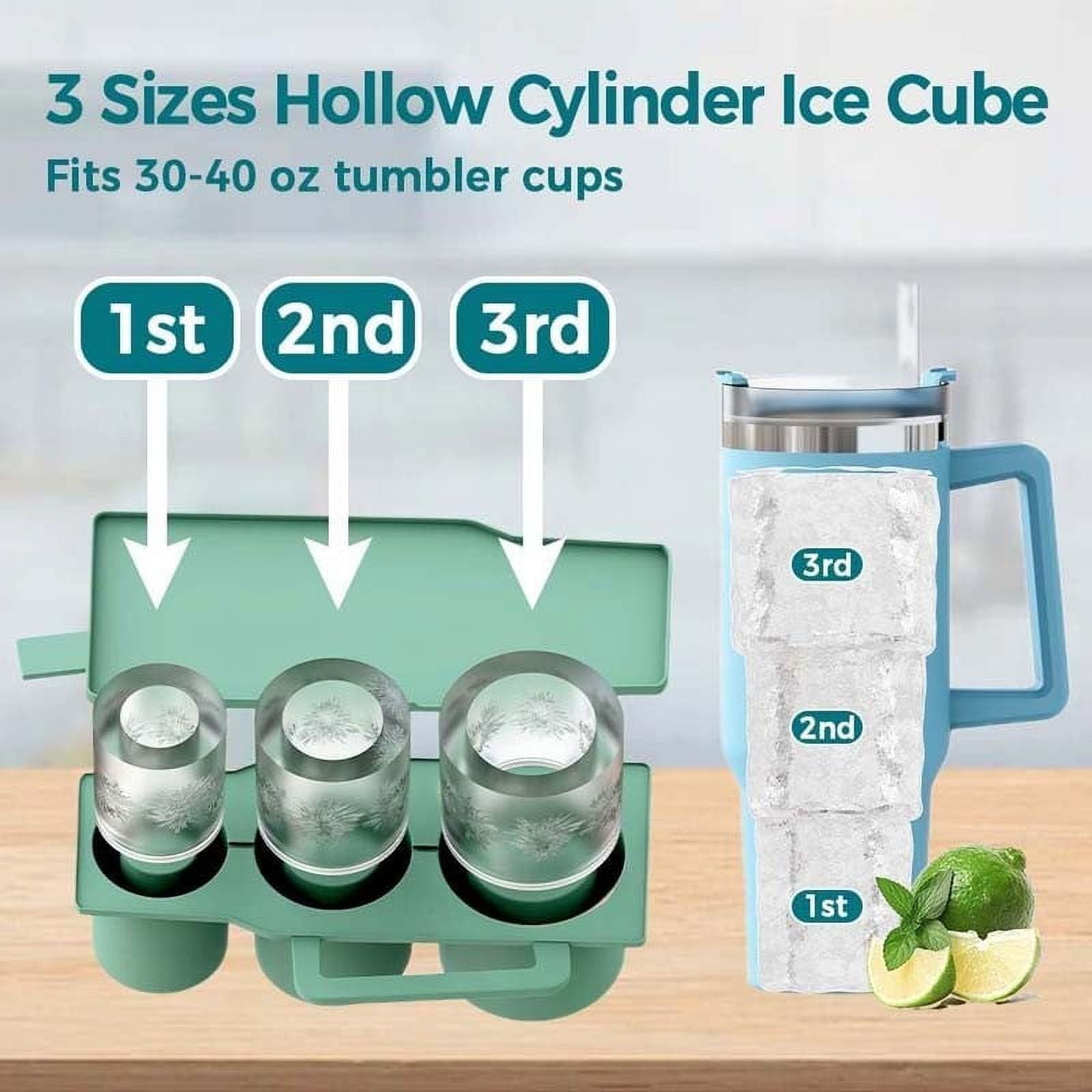 Tray For 40 Oz Tumbler Cup Silicone With Lid And For Drinks Coffee Easy Fill And Release Ice Maker, 2