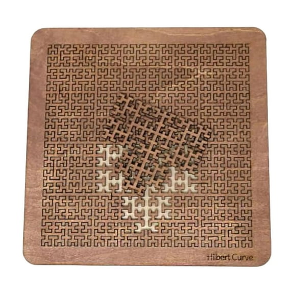 Tray Puzzles, Hard Irregular Wooden Puzzle Challenge, Fractal Pattern Design, 1.3Cm Thickness 1 Piece