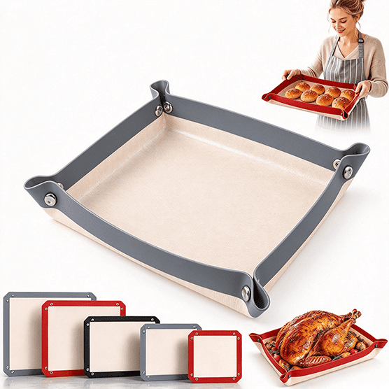 Tray Snap Corners,0.4mm Fiberglass Reinforced Silicone Baking Mat ...
