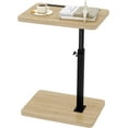 thumbnail image 1 of Tray Table for Couch, 360° Swivel Height Adjustable End Table for Small Spaces, with Phone & Tablet Slot, Modern Small Coffee Snack Table for Sofa/Bed, Natural UTVT003R, 1 of 9